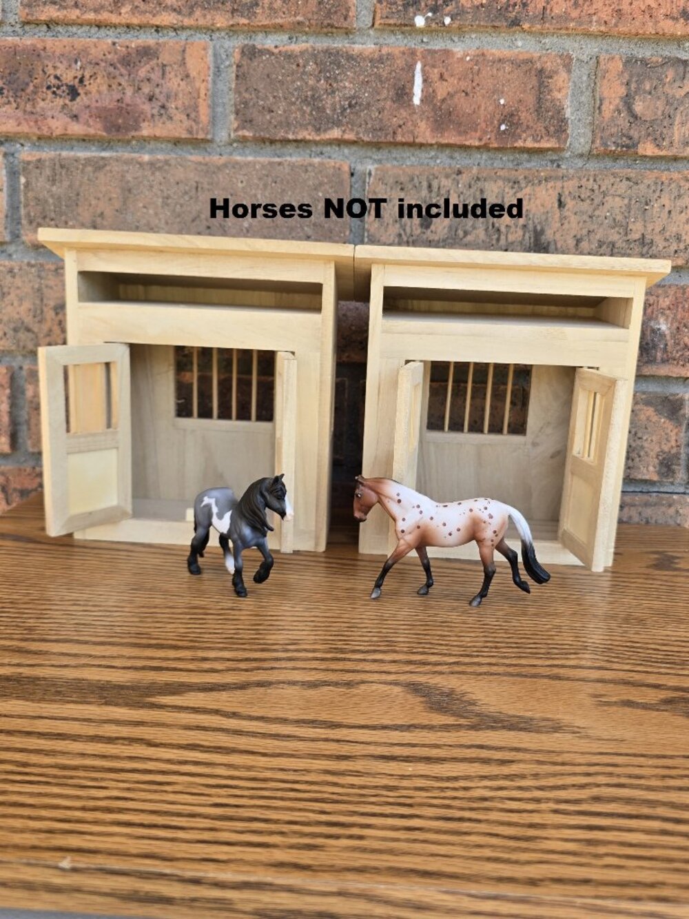 Vintage 2012 Real Wood Toy Horse Stalls – Fits Schleich & Breyer Stablemates